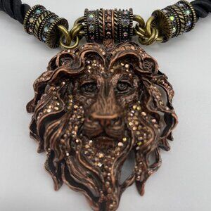 Retired Kirks Folly King Lion Magnetic Enhancer and Mystic Cord brasstone/black